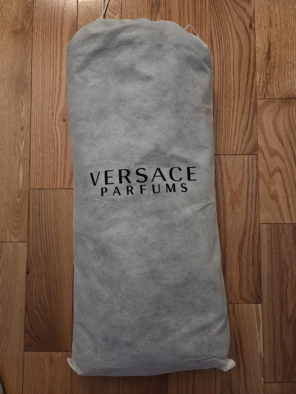 Versace Men's Black Leather Duffel Bag with Detachable Strap